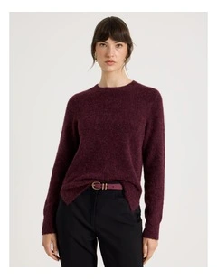 Alpaca Blend Knit in Plum
