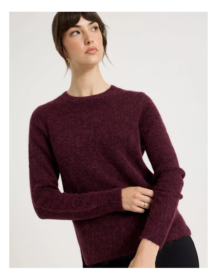 Alpaca Blend Knit in Plum image 3