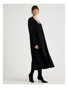 Milano Sleeveless Longline Vest in Black