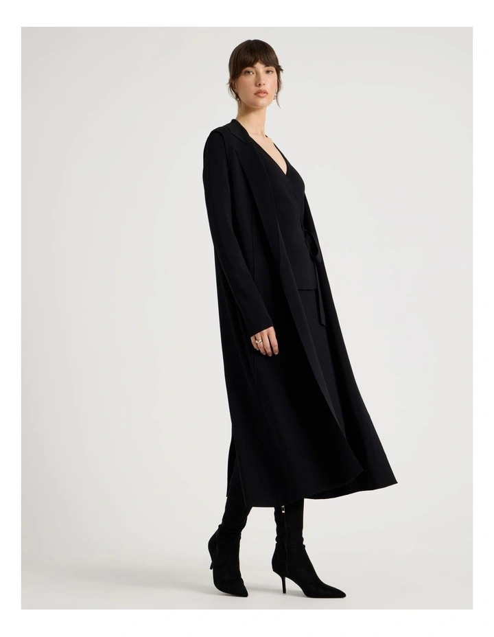 Milano Sleeveless Longline Vest in Black image 1