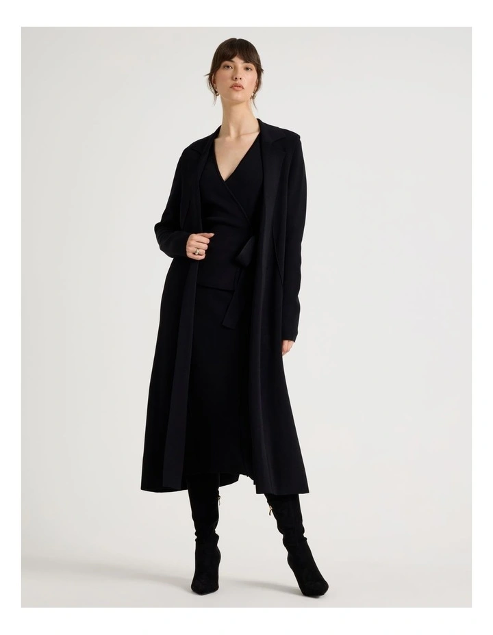 Milano Sleeveless Longline Vest in Black image 2