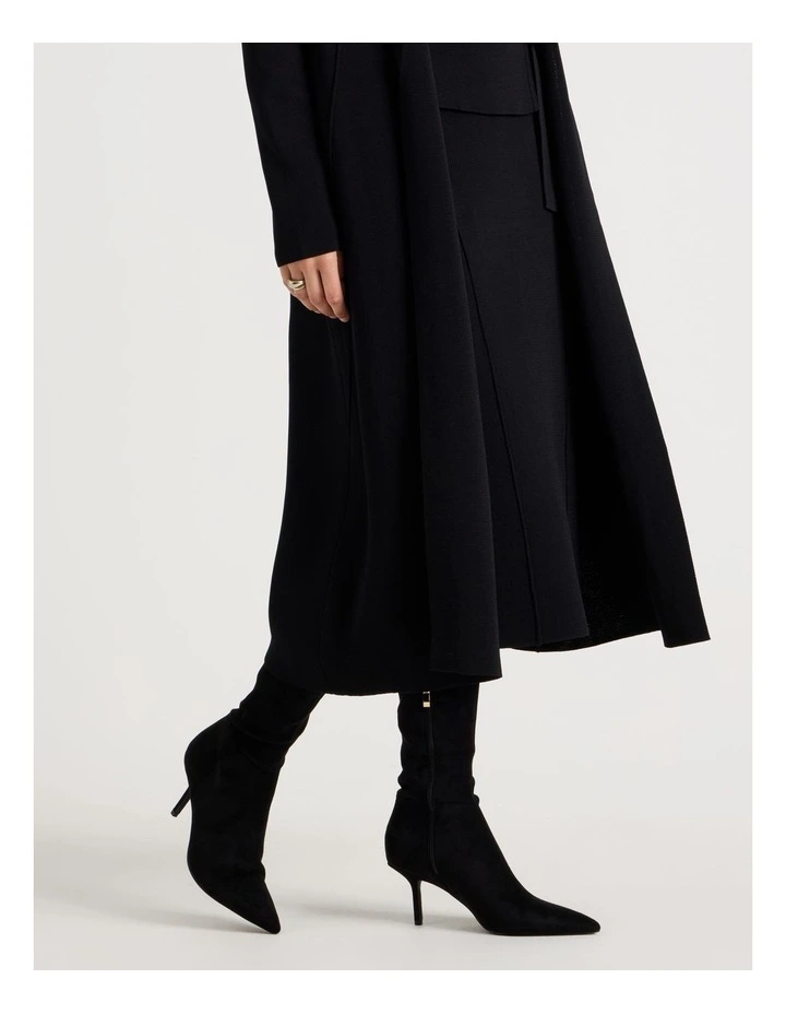 Milano Sleeveless Longline Vest in Black image 7