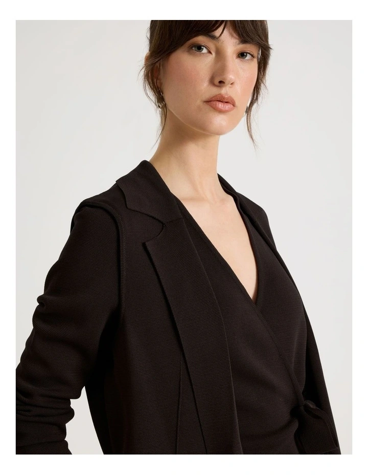 Milano Sleeveless Longline Vest in Brown image 2