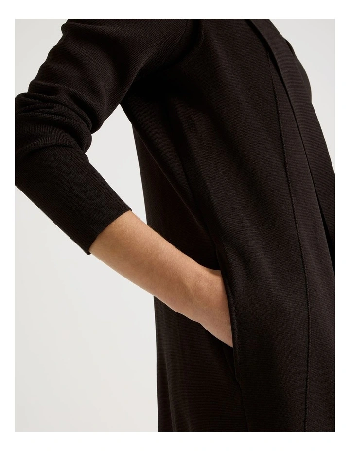 Milano Sleeveless Longline Vest in Brown image 5