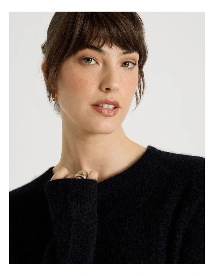 Alpaca Blend Knit in Black image 3