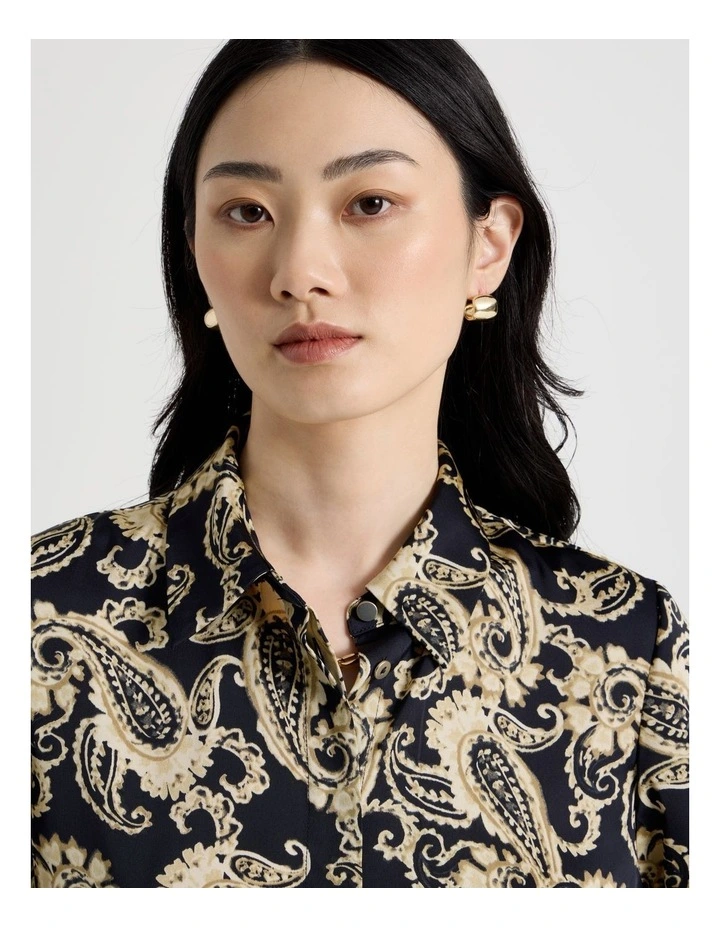 Long Sleeve Blouse in Paisley Print image 4