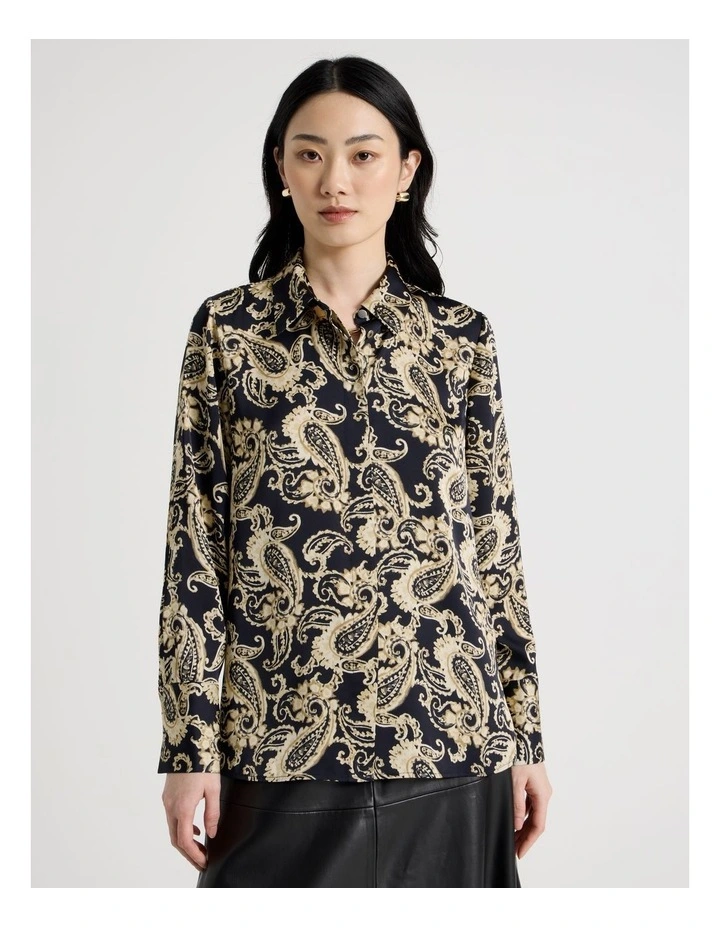 Long Sleeve Blouse in Paisley Print image 5