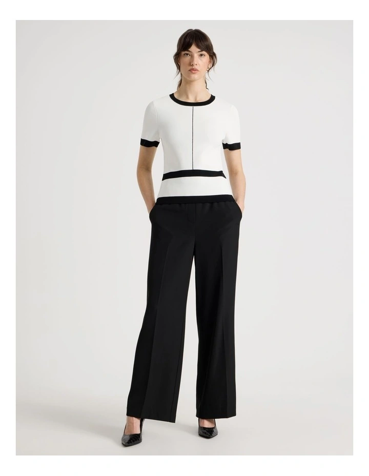 Short Sleeve Milano Top in Ecru image 3