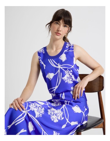 COBALT/WHITE FLORAL colour