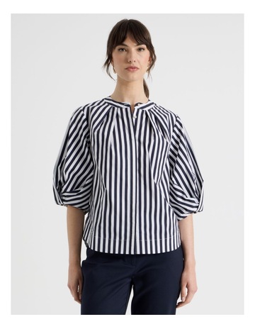 NAVY/WHITE STRIPE colour