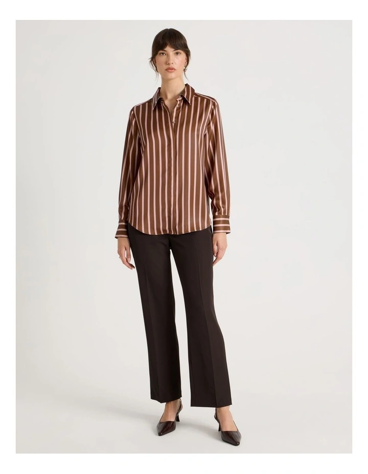 Long Sleeve Shirt in Pink & Caramel Stripe image 2