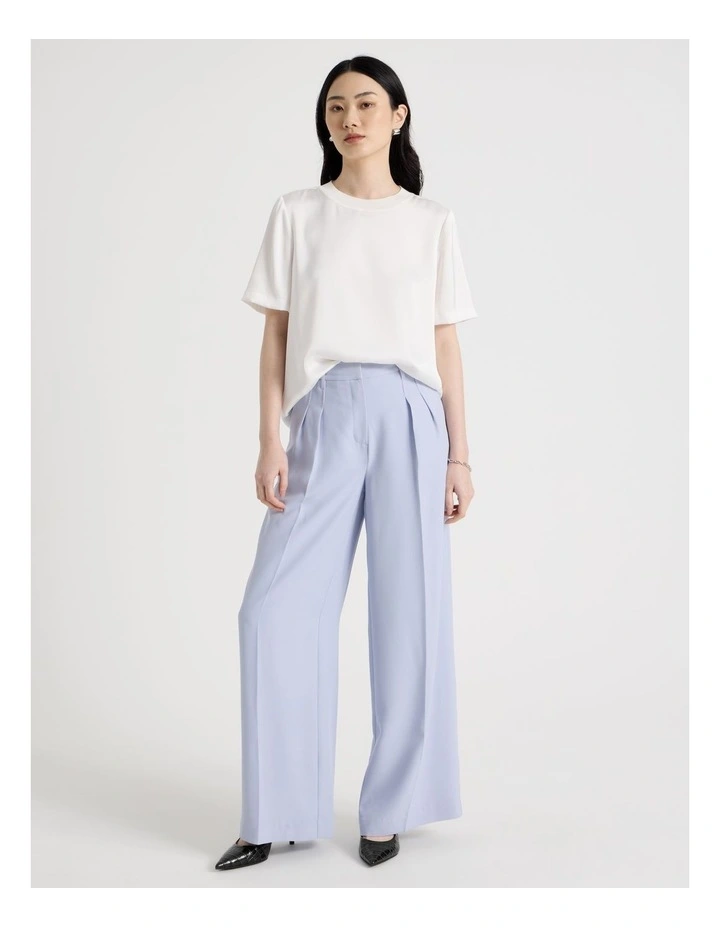 Satin T Shirt in Ecru image 2