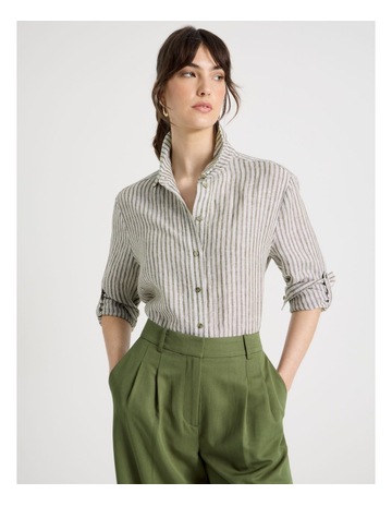 OLIVE/WHITE STRIPE colour