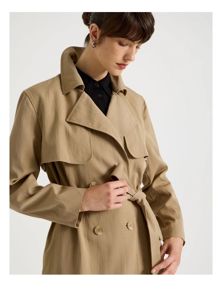 Weekend Trench Coat in Stone image 2