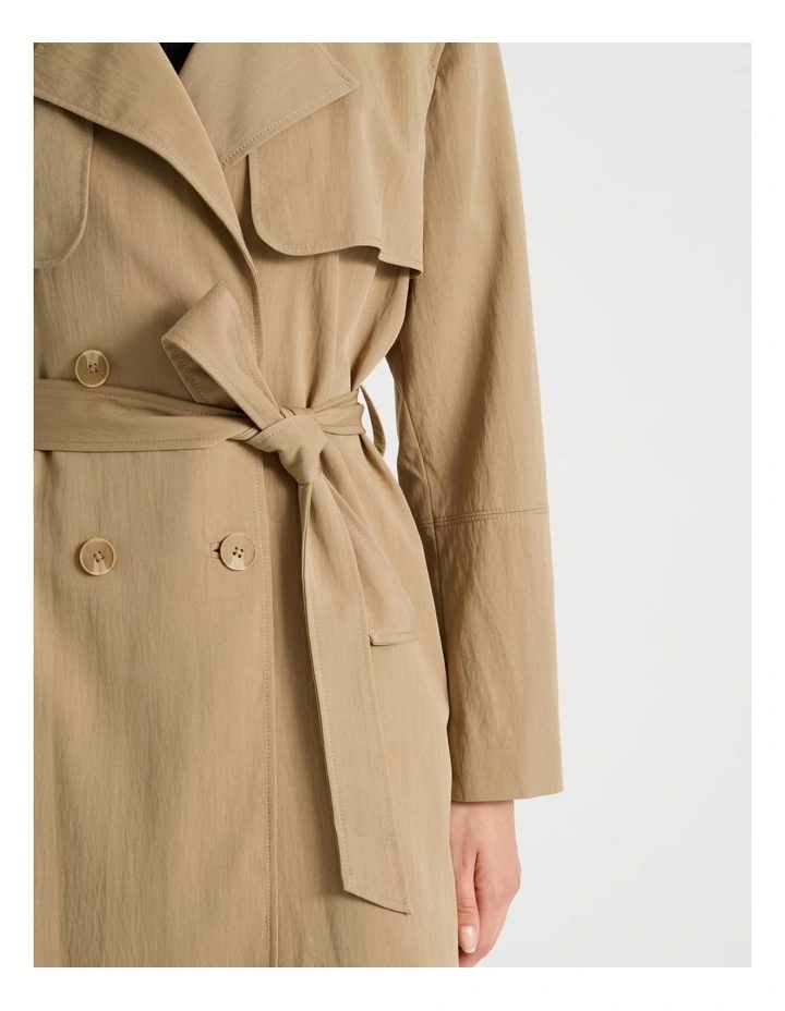 Weekend Trench Coat in Stone image 7