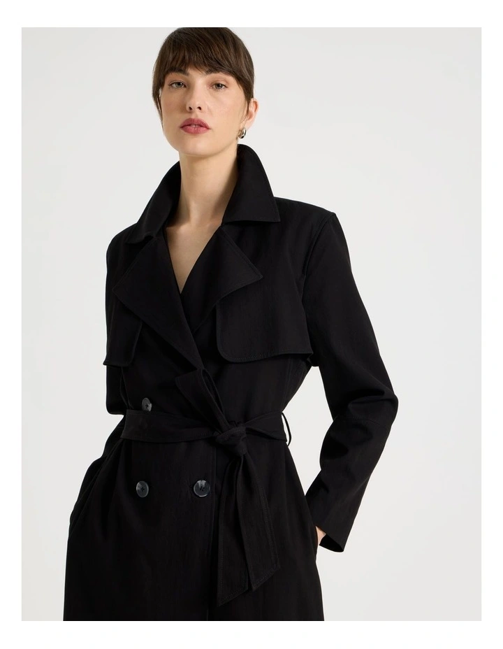 Weekend Trench Coat in Black image 2