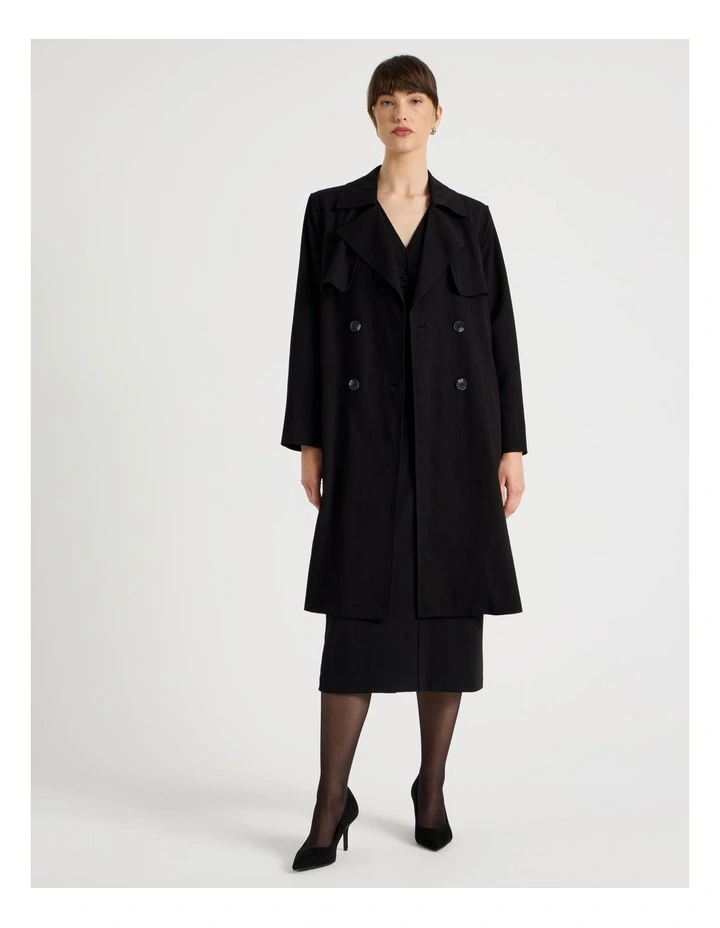 Weekend Trench Coat in Black image 5