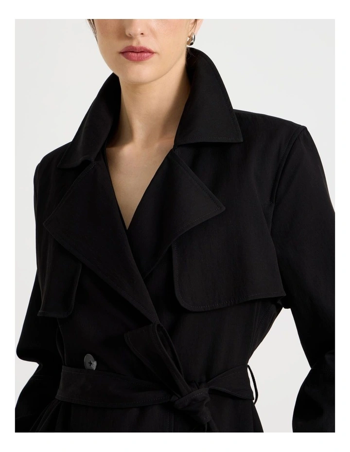 Weekend Trench Coat in Black image 7