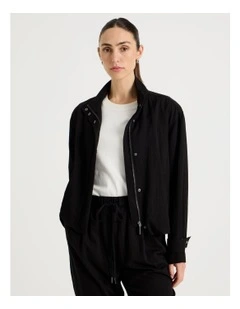 Weekend Cropped Jacket in Black