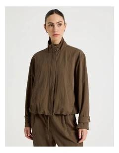 Weekend Cropped Jacket in Khaki