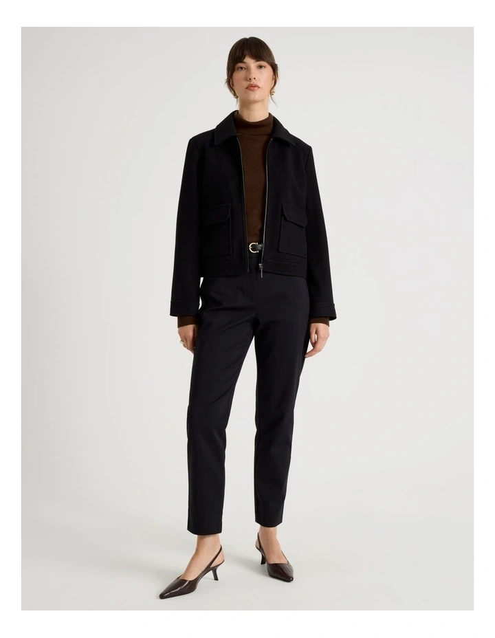 Crop Jacket in Black image 2