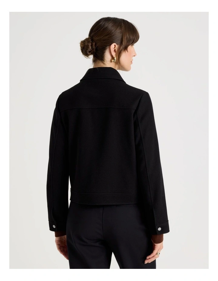 Crop Jacket in Black image 6
