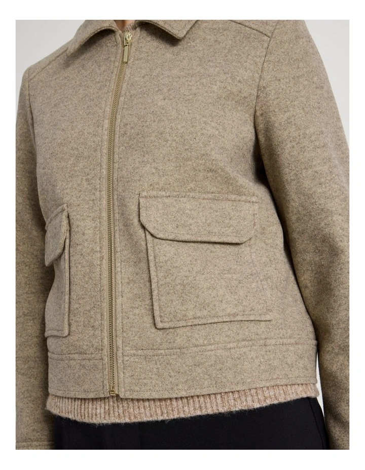 Crop Jacket in Camel image 4