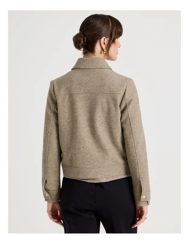 Crop Jacket in Camel image 6