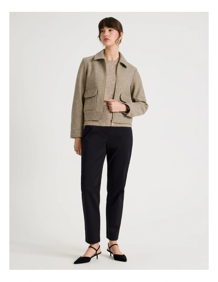 Crop Jacket in Camel image 7