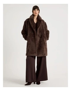 Teddy Coat in Brown