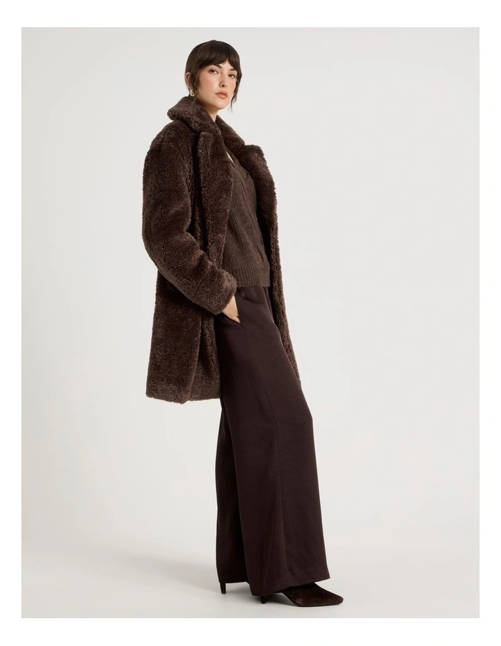 Teddy Coat in Brown image 3