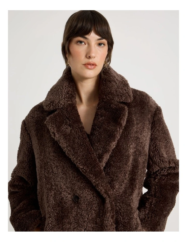 Teddy Coat in Brown image 4