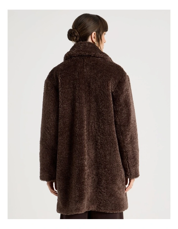 Teddy Coat in Brown image 6