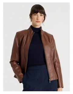 Leather Jacket in Chestnut