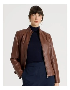 Leather Jacket in Chestnut