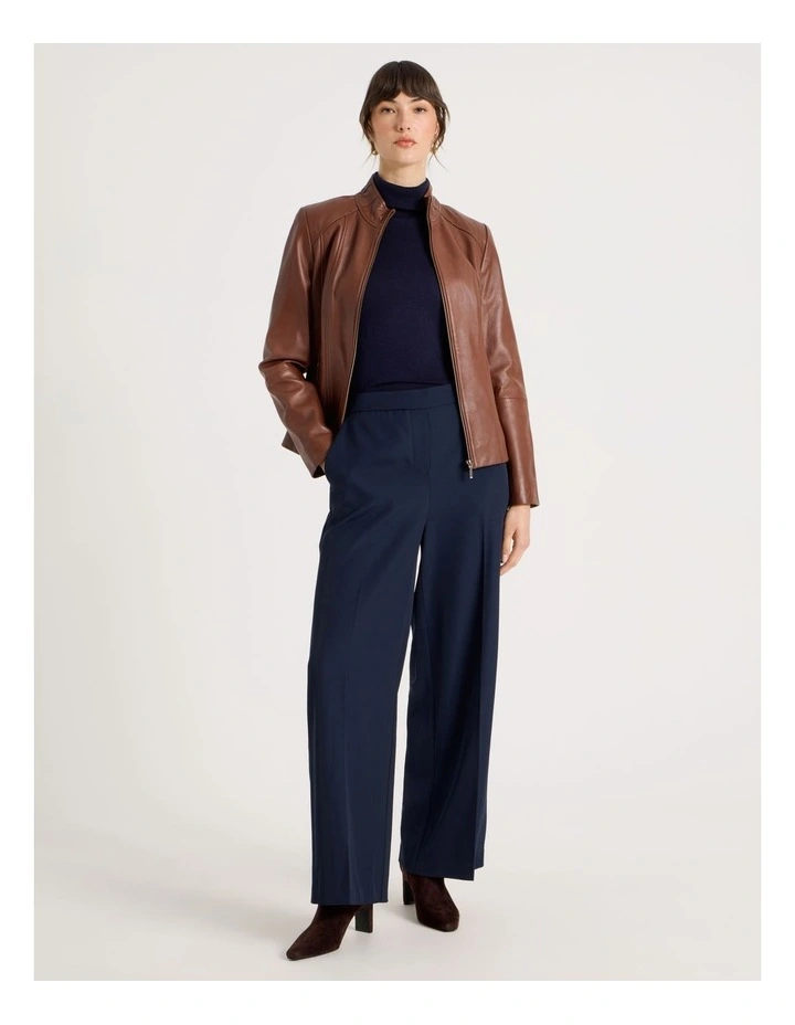 Leather Jacket in Chestnut image 3