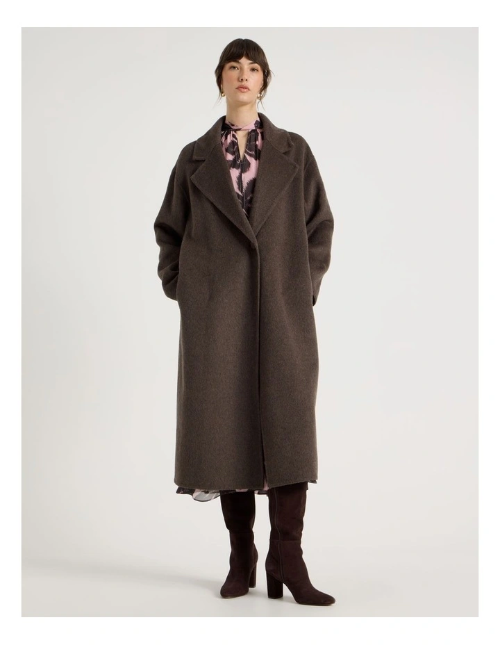 Slouchy Coat in Taupe image 1