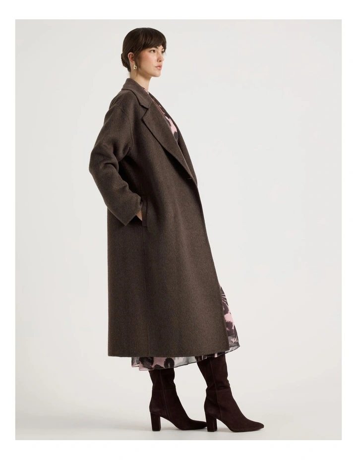 Slouchy Coat in Taupe image 2