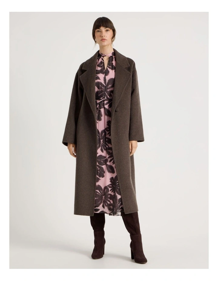 Slouchy Coat in Taupe image 3