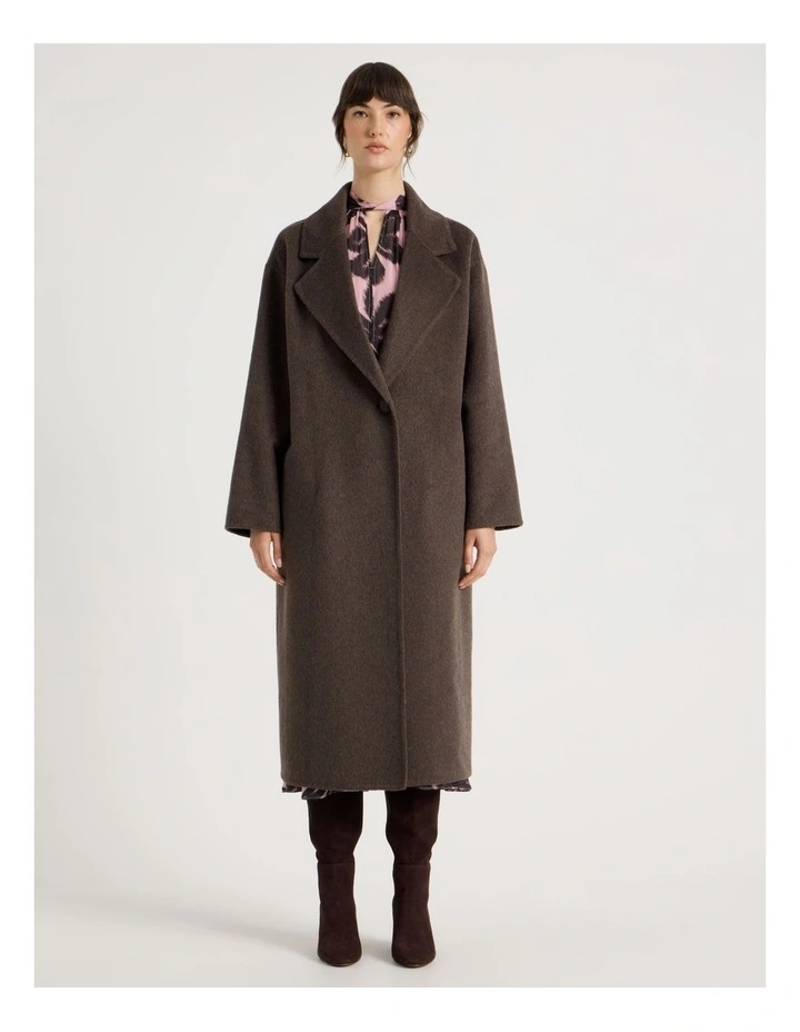 Slouchy Coat in Taupe image 5