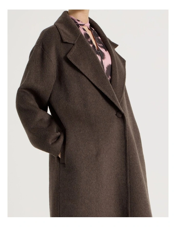Slouchy Coat in Taupe image 7