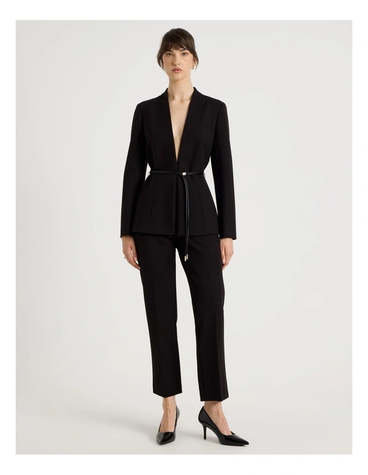 Ponte Blazer With Belt in Black image 2