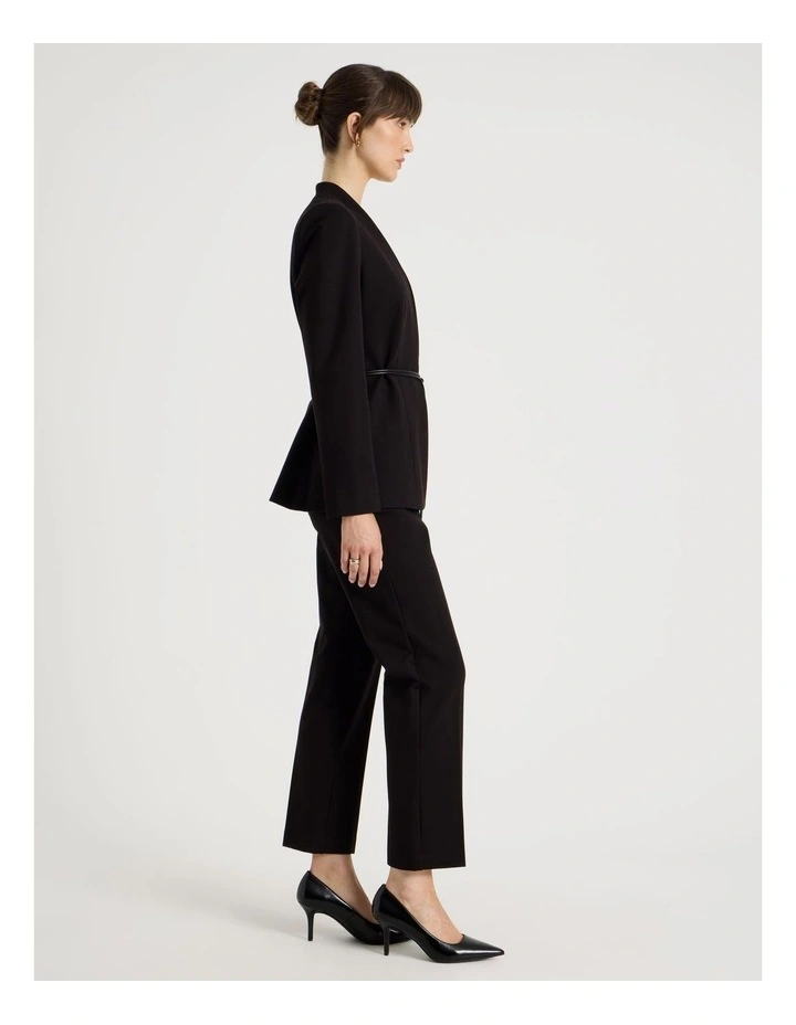 Ponte Blazer With Belt in Black image 4