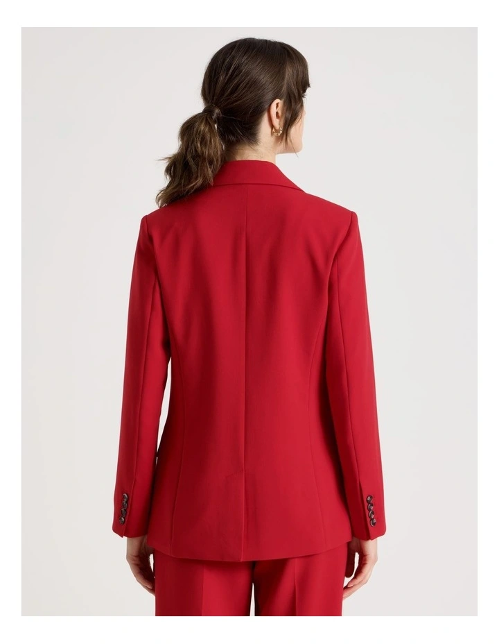 Double Breasted Blazer in Red image 6