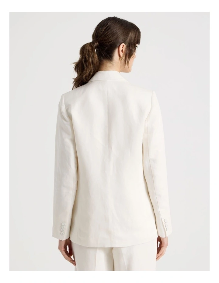 Single Breasted Blazer in Ecru image 6