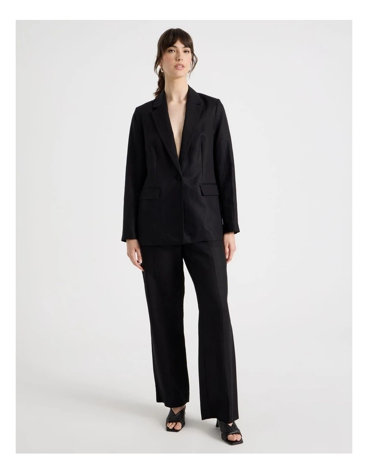 Single Breasted Blazer in Black image 5