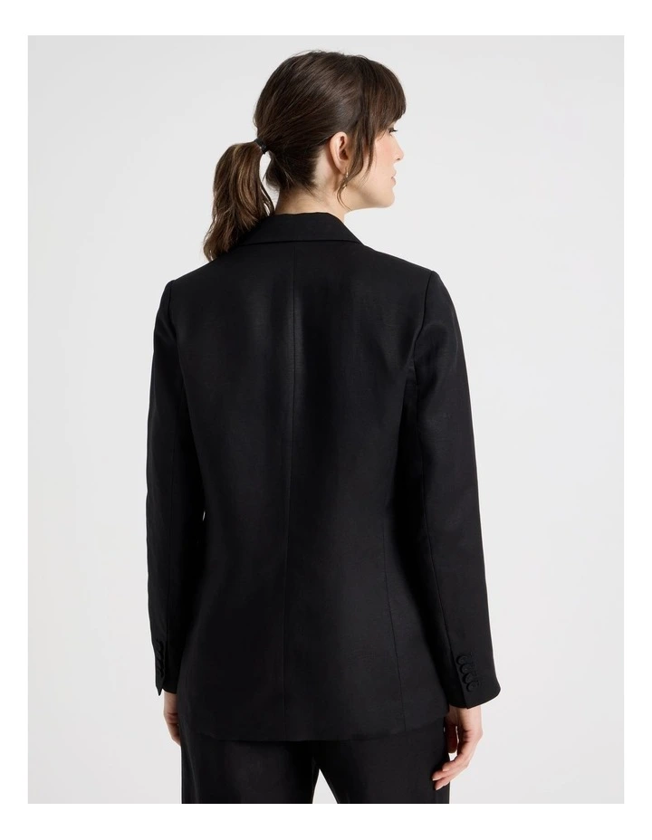 Single Breasted Blazer in Black image 6
