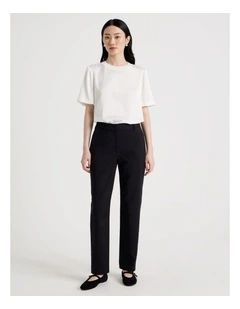 Compact Sateen Pants in Black
