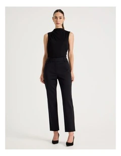 Compact Sateen Pant in Black