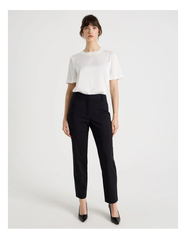 Compact Sateen Pant in Black image 1